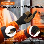 Pigskin Work Gloves Supplier - Men & Women Pigskin Palm Padded Anti-Abrasion Spandex Breathability