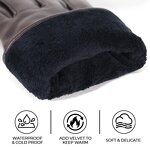 Women's Winter Gloves Supplier - Hot Selling Coffee Breathable Touch Screen Warm Short Fur Lining
