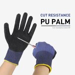 Mechanic Safety Work Gloves Factory - Custom PU Dipping Palm Anti-slip Tungsten Filament Cut Resistance