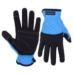 Microfiber Work Gloves Supplier - Foam Padded Palm Mesh Back Anti Vibration Touch Screen