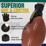 American Football Gloves Factory - High Quality Durable Anti-Slip Black Silicone Palm Adjustable