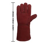 Leather Forge Gloves Manufacturer - Heat/Fire Resistant Mitts for BBQ Oven Grill Fireplace
