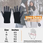 Women's Winter Gloves Factory - Hot Selling Black Breathable Goatskin Palm Back Touch Screen Warm Wool