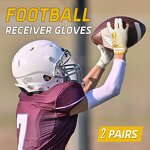 American Football Gloves Manufacturer - Golden Synthetic Leather Silicone Coating for Kids