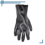 Chemical Resistant Gloves Supplier - CE Certified Non-slip Elbow Length PVC Coated Gauntlet