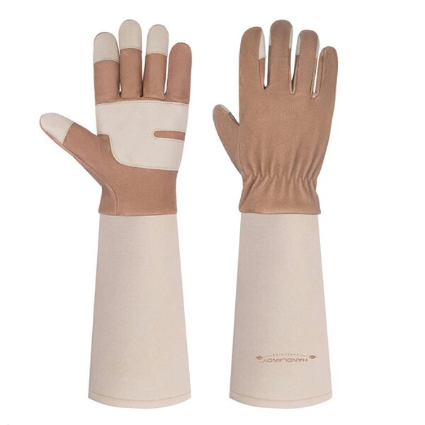 Long Sleeve Gardening Gloves Factory - Hot Sell Thornproof Durable Pigskin Full Grain Leather Adjustable