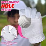 Youth Golf Glove Manufacturer - PU Leather Palm Enhanced Stitching Durable Air Mesh Breathable