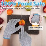 Food-Grade Work Gloves Manufacturer - Non-Slip Anti-Cut Youth 10-Needle Gray PE Yarn