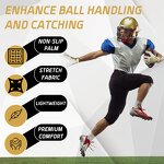 American Football Gloves Manufacturer - Golden Synthetic Leather Silicone Coating for Kids