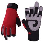 Carpentry Gloves Supplier - 3 Fingerless Spandex Back Breathable Synthetic Palm