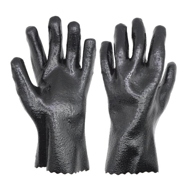 Chemical Resistant Gloves Supplier - CE Certified Non-slip Elbow Length PVC Coated Gauntlet