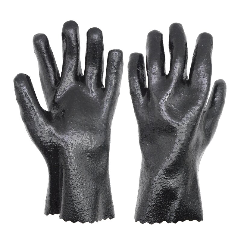 Chemical Resistant Gloves Supplier - CE Certified Non-slip Elbow Length PVC Coated Gauntlet