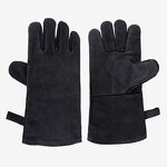 Welding Gloves Manufacturer - Factory Wholesale Black Split Cowhide Back Foam Palm Fleece Lining