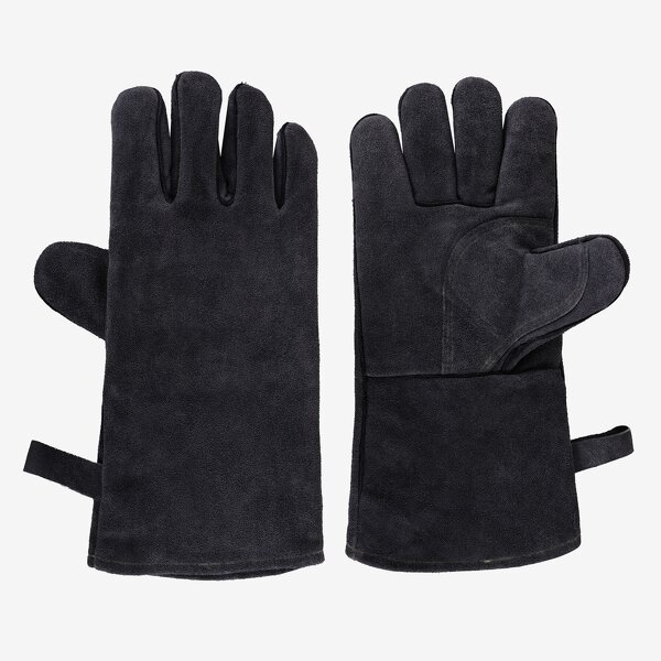 Welding Gloves Manufacturer - Factory Wholesale Black Split Cowhide Back Foam Palm Fleece Lining