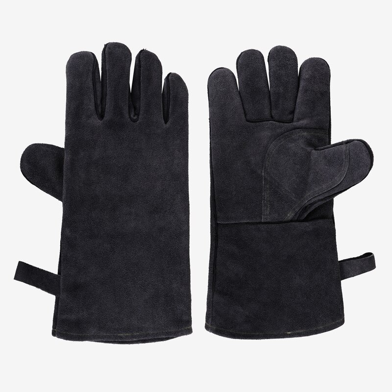 Welding Gloves Manufacturer - Factory Wholesale Black Split Cowhide Back Foam Palm Fleece Lining