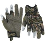 Tactical Gloves Supplier - Half Fingers Camo Hunting Touch Screen TPR Impact