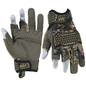 Tactical Gloves Supplier - Half Fingers Camo Hunting Shooting Motorcycle TPR