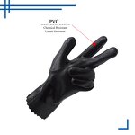 PVC Coated Gloves Manufacturer - Cotton Liner Waterproof Heavy Duty Chemical protection Fishing