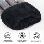 Women's Winter Gloves Manufacturer - OEM ODM Coffee Goatskin Palm Herringbone Wool Back Adjustable Wrist