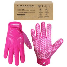 American Football Gloves Factory - Pink Synthetic Leather Silicone Coating Wholesale