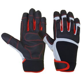 PU Work Gloves Factory - New Arrival Leather Palm Breathability TPR Back Safety