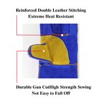 Welder Gloves Manufacturer - in Stock 14" Blue Heat Resistance Split Cowhide Tig