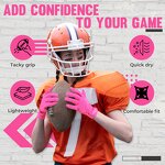 American Football Gloves Supplier - High Quality Durable Anti-Slip Black Silicone Palm Adjustable