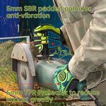 Mechanic Working Gloves Supplier - Green PVC Reinforced SBR Padding TPR Impact Protection