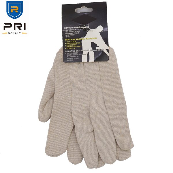 Cotton Work Gloves Factory - Straight Thumb Light Duty Garden Industrial 100% Cotton