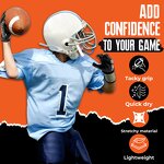 American Football Gloves Factory - Black Fully Silicone Coating Sticky Grip Customized Logo Low MOQ