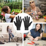 Yard Work Gardening Gloves Supplier - Free Sample Black Soft Comfortable Sweat Cotton Lining DDP/FOB