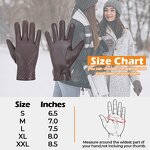 Women's Winter Gloves Supplier - Hot Selling Coffee Breathable Touch Screen Warm Short Fur Lining