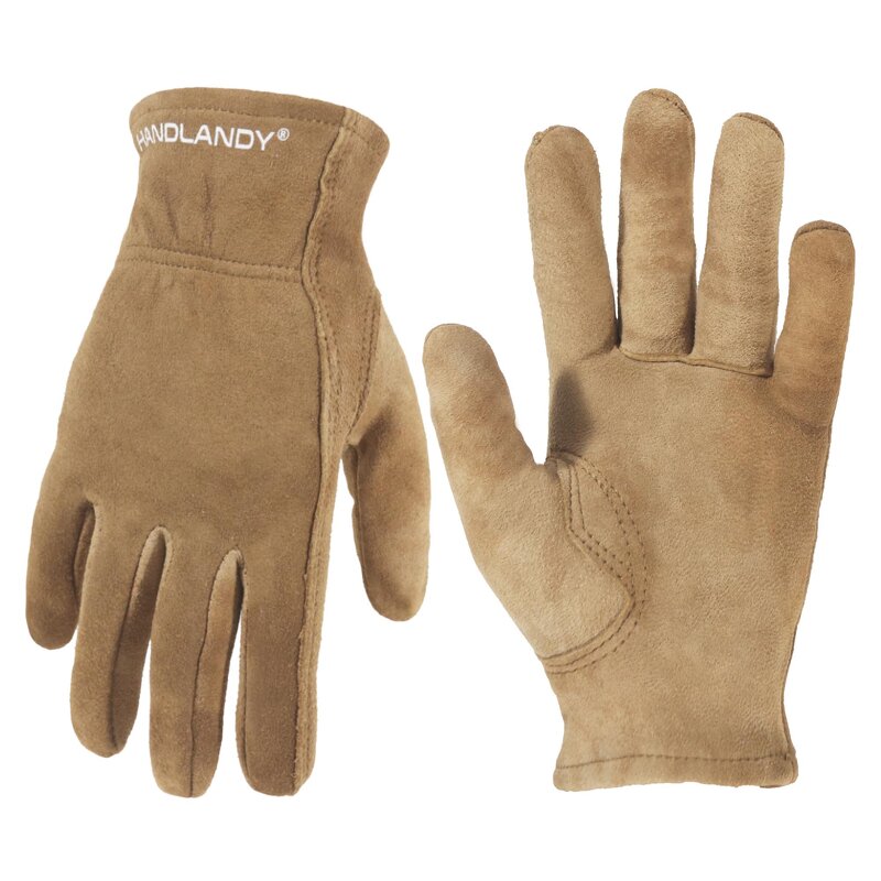 Kids Work Gloves Manufacturer - Custom Logo Genuine Leather Anti-Slip Touch Screen DIY Garden