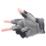 Fingerless Work Gloves Supplier - 3 Fingers Custom Logo Synthetic Palm Foam Padded