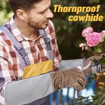 Thornproof Gloves Manufacturer - Hot Selling Durable Cowhide Arm-Length Sleeve EN388 Certified Customized