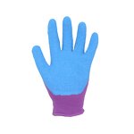Latex Coated Gardening Gloves Factory - Purple Outdoor for Children Kids Wrinkle Palm