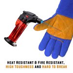 Welding Gloves Factory - Wholesale 14'' Two-Layer Cowhide Leather Fireproof Fleece-Lined Insulated