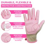 Work Garden Gloves Factory - Best Seller Synthetic Leather Palm Comfortable Padded Abrasion Resistance