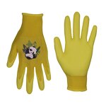 Kids Gardening Gloves Factory - Flexible Yellow Nitrile Coated Safety Work Gloves Accept Customized Logo