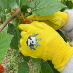 Kids Gardening Gloves Factory - Flexible Yellow Nitrile Coated Safety Work Gloves Accept Customized Logo