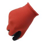 Gardening Gloves Supplier - Red Polyester Children Latex Wrinkles Safety Protective Knitted