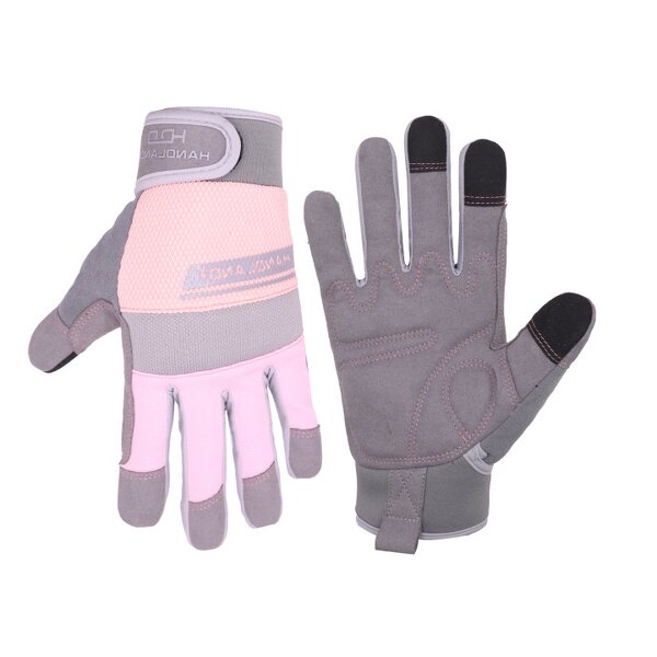 Women's Safety Work Gloves Manufacturer - Anti-Slip Touch Screen Factory Wholesale Synthetic Leather Silicone Coating