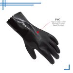 PVC Coated Gloves Manufacturer - Cotton Liner Waterproof Heavy Duty Chemical protection Fishing
