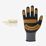 Nitrile Dipped Gloves Supplier - 15Guage Spandex Liner Micro Foam Coated Silicone Knitted