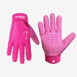 American Football Gloves Factory - Pink Synthetic Leather Silicone Coating Wholesale