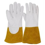 Welder Gloves Supplier - White Super Soft Home Tasks Metal Flash MIG Tig Goatskin Fire Resistant