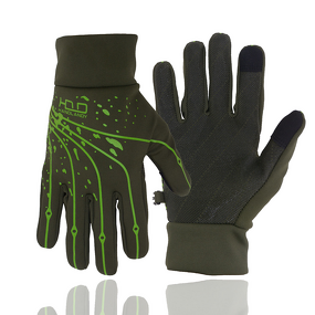 Outdoor Sports Gloves Supplier - Olive Green Windproof Rain Resistant Grip Cycling Touch Screen