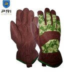 Garden Gloves Supplier - High Quality Synthetic Palm Back Flower Pattern Rose Pruning Leather