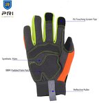 Hi-vis Work Gloves Manufacturer - Synthetic Palm SBR Padded Vibration-Resistant Mechanical