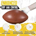 American Football Gloves Manufacturer - Lightweight Anti-Slip Yellow Silicone Palm Adjustable Wrist
